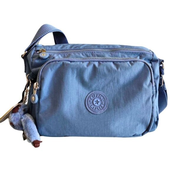 brand new Kipling vintage crossbody bag Reth medium haze blue - Picture 1 of 8